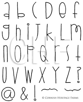 different fonts alphabet